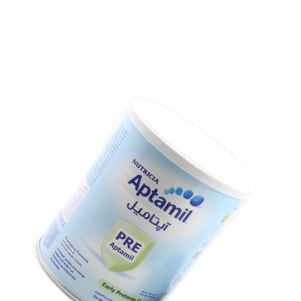 شیر خشک آپتامیل پره — فرمول تخصصی با DHA 87mg و پروتئین تجزیه‌شده برای نوزادان پره‌ترم و با وزن پایین هنگام تولد