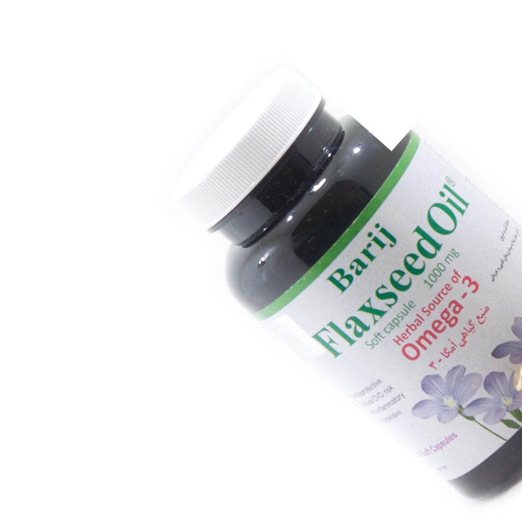 قرص امگا 3 باریج با روغن بذر کتان — مکمل گیاهی ضدالتهاب و محافظ قلب برای کاهش فشار خون و سلامت عصبی